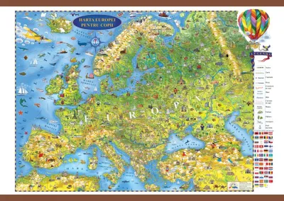 Harta Europei pentru copii (1600x1200mm)