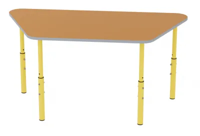 Masa reglabila TRAPEZ pentru gradinita (1 modul)(1100x520x460-580mm)