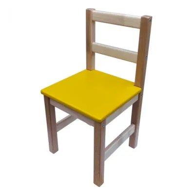 Scaun din lemn, pentru gradinita (570 mm, galben)