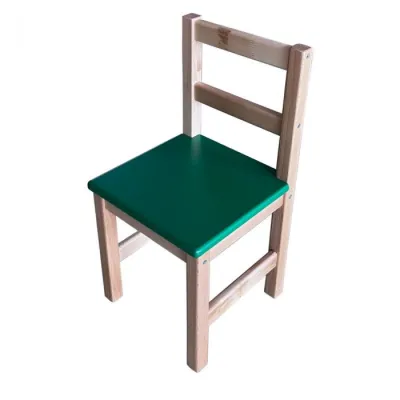 Scaun din lemn, pentru gradinita 570 mm, verde)