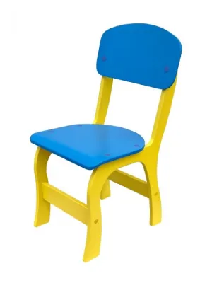 Scaun Fantezie (sezut/spatar albastru structura galbena, H=516 mm)
