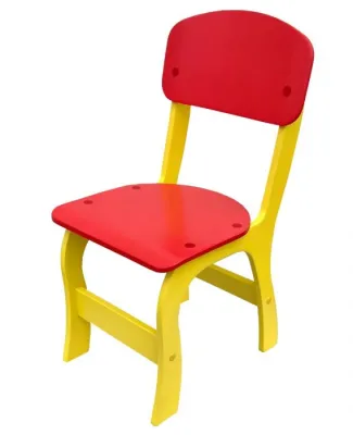 Scaun Fantezie (sezut/spatar rosu, structura galbena, H=516 mm)