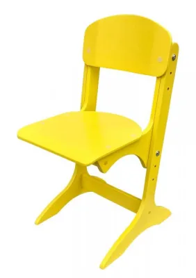Scaun reglabil  ANTON  pentru gradinita ( structura  galbena, sezut galben, H =260/300/340mm)