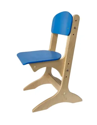 Scaun reglabil ANTON pentru gradinita (albastru, H=260/300/340mm)