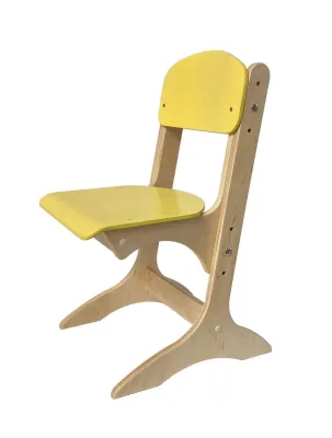 Scaun reglabil ANTON pentru gradinita (galben, H=260/300/340mm)