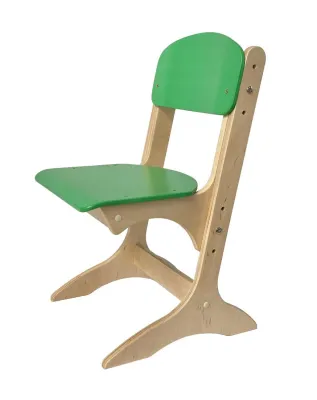 Scaun reglabil ANTON pentru gradinita( verde, H=260/300/340mm)