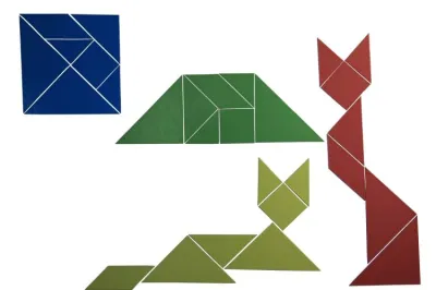 Set Tangram magnetic (28 piese)