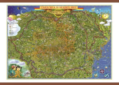 Ţara mea şi neamul meu. Hartă pentru copii (700x500 mm)