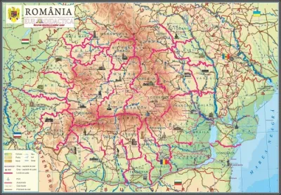 Harta Romaniei pentru copii 1400x1000 mm