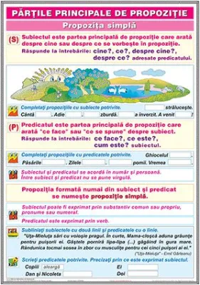 Părţile principale de propoziţie