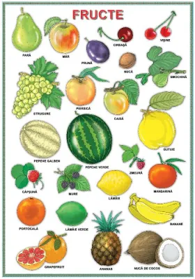 Planșă. Fructe