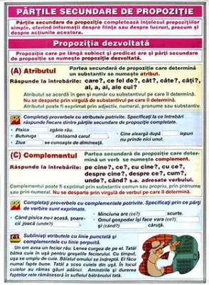 Scrierea ortogramelor v-a şi ce-l \Părţile secundare de propoziţie. Propoziţia dezvoltată (DUO)