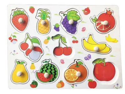 Puzzle Fructe incastrate lemn
