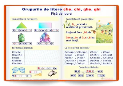 Set de planse Grupuri de litere (A4)