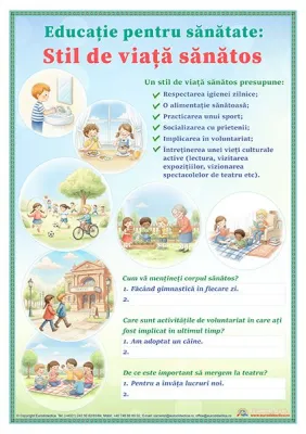 Set planse Educatie civica, sanitara, ecologica (5 planse, A3)