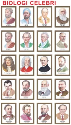 Biologi celebri (set de 20 portrete color, inramate, 285x385mm)  