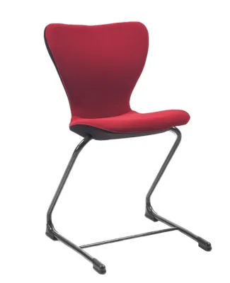 Scaun scolar tapitat tip scoica model GA05 (culoare rosu cu negru)