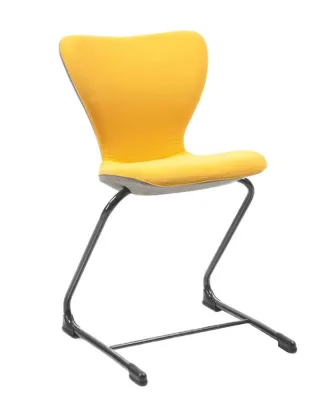 Scaun scolar tapitat tip scoica model GA05 (culoare galben cu gri)
