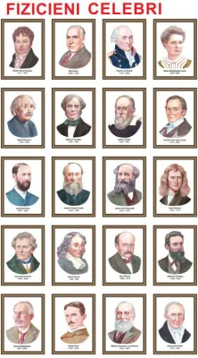 Fizicieni celebri (set de 20 portrete color, inramate, 285x385mm) 