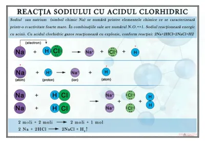 Reactia sodiului cu acidul clorhidric
