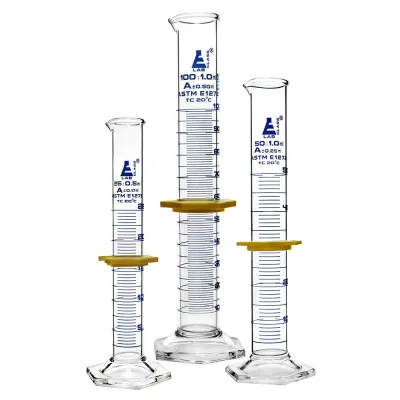 Set sticlărie 3 cilindri gradați  25, 50, 100ml