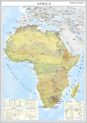 Africa. Harta economica 1000x1400 mm
