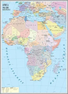 Africa. Harta politica 1000x1400 mm