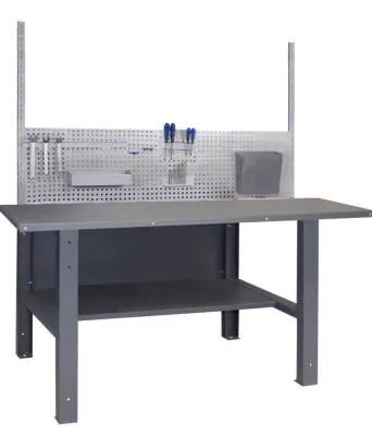 Banc de lucru, blat OSB acoperit cu metal (1500x620xh1800 mm)
