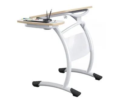 Banca scolara individuala antiscolioza cu blat din PAL - model SR (h760mm)
