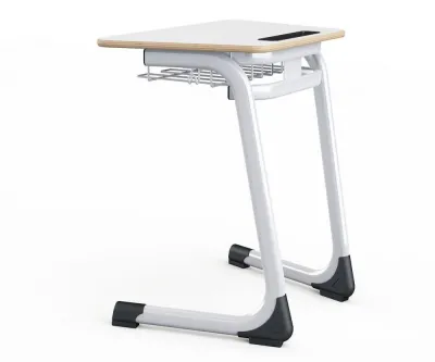 Banca scolara individuala cu blat trapez din PAL (h700mm)