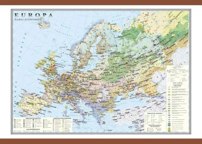 Europa. Harta economică (1400x1000 mm)