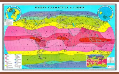 Harta climatica a lumii 1600x1000 mm