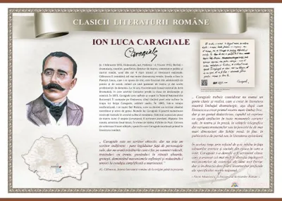 I. L. Caragiale (1852-1912) (plansa, 1400x1000mm, cu sipci)