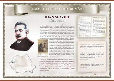 Ioan Slavici (1848-1925) (plansa, 1400x1000mm, cu sipci)