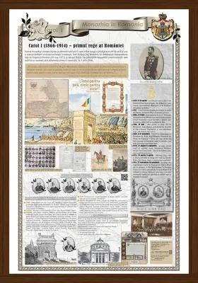 Monarhia în România. Regele Carol I (panou interactiv 700x1000mm, cu ramă) 