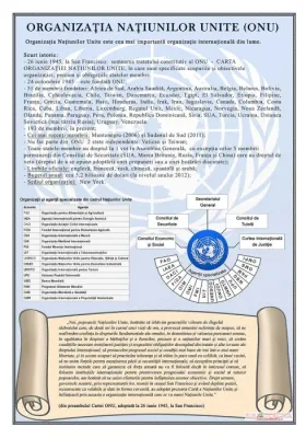 Organizatia Natiunilor Unite ( plansa 700x1000mm, cu sipci)