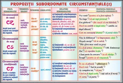PLANSA PROPOZITII SUBORDONATE CIRCUMSTANTIALE (2) /PROPOZITII SUBORDONATE NECIRCUMSTANTIALE (1) (DUO