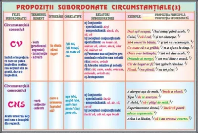 PLANSA PROPOZITII SUBORDONATE CIRCUMSTANTIALE (3) /RELATII SI CATEGORII SEMANTICE (DUO)