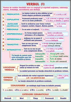 PLANSA VERBUL (1) /VOCABULARUL (LEXICUL) (DUO)