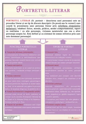 Portretul literar (plansa, 700x1000 mm, cu sipci)