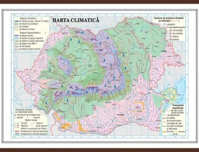 Romania.Harta climatica (1000x700mm)