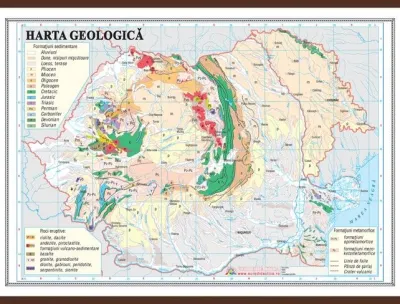 Romania.Harta geologica  (1000x700 mm)