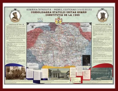 Romania Intregita - Primul Centenar. Constitutia de la 1923 (panou interactiv 1400x1000mm, cu rama)