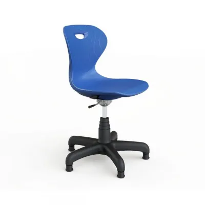 Scaun laborator, fix, albastru (H46-58)