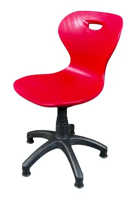 Scaun laborator, fix, rosu (H46-58)