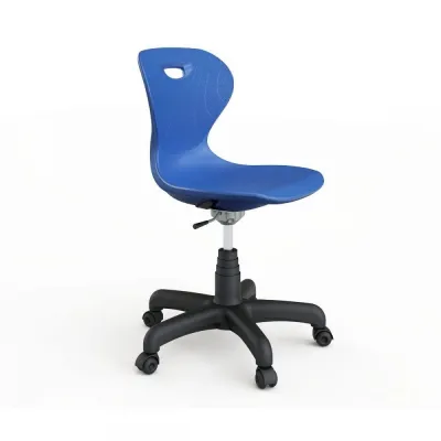 Scaun laborator, mobil, albastru (H46-58)