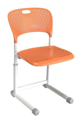 Scaun scolar cu mecanism de ridicare tip cremaliera, portocaliu
