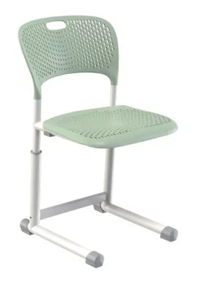 Scaun scolar cu mecanism de ridicare tip cremaliera, verde