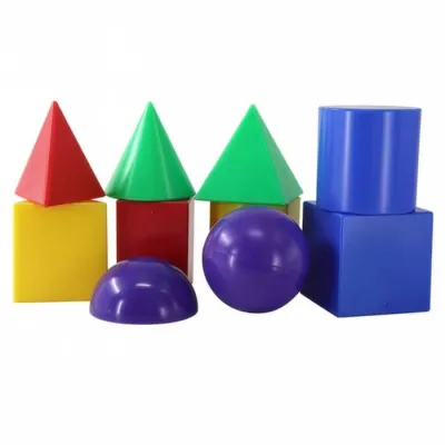 Set 10 corpuri geometrice (h7,5 cm)(Q)