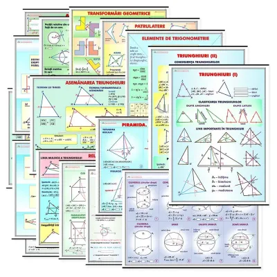 Set de planse la geometrie (50x70cm, cu sipci)